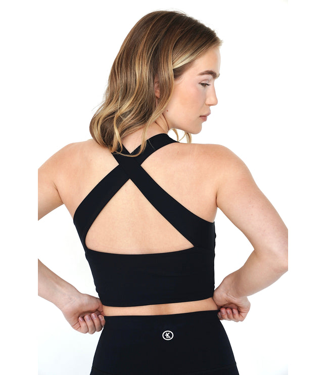 I Am Wonderful Halter Neck Black Bra