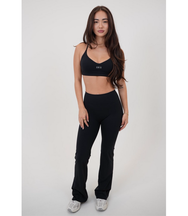 I Live in Luxury Black Flare Pant