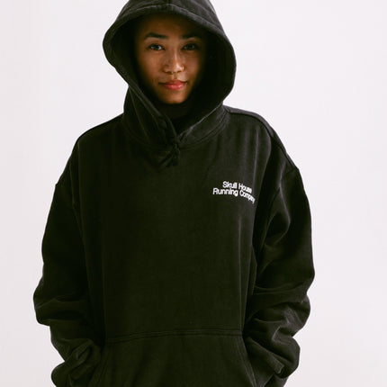 'DIMENSIONS' HOODIE, UNISEX - WASHED BLACK