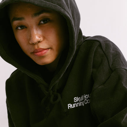 'DIMENSIONS' HOODIE, UNISEX - WASHED BLACK