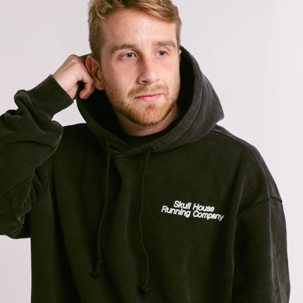 'DIMENSIONS' HOODIE, UNISEX - WASHED BLACK