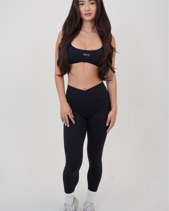 My Time Is Divine Black Sculpt V-Waist Legging
