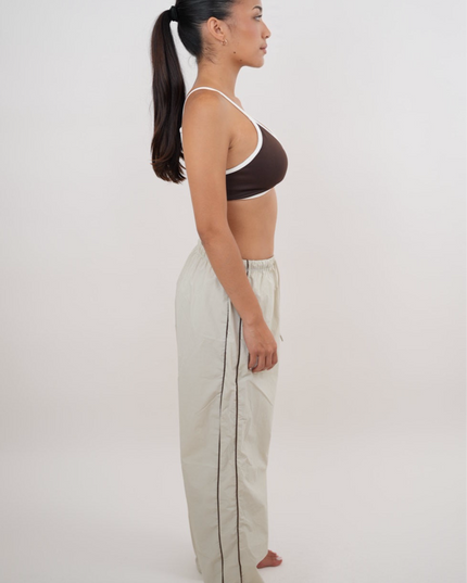 I Accept Change with Grace Beige Versatile Relaxed Fit Pant