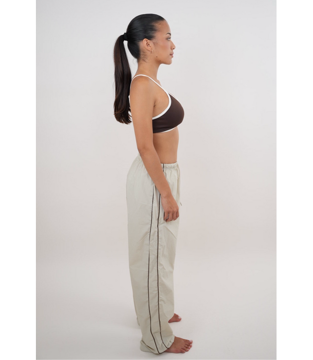 I Accept Change with Grace Beige Versatile Relaxed Fit Pant