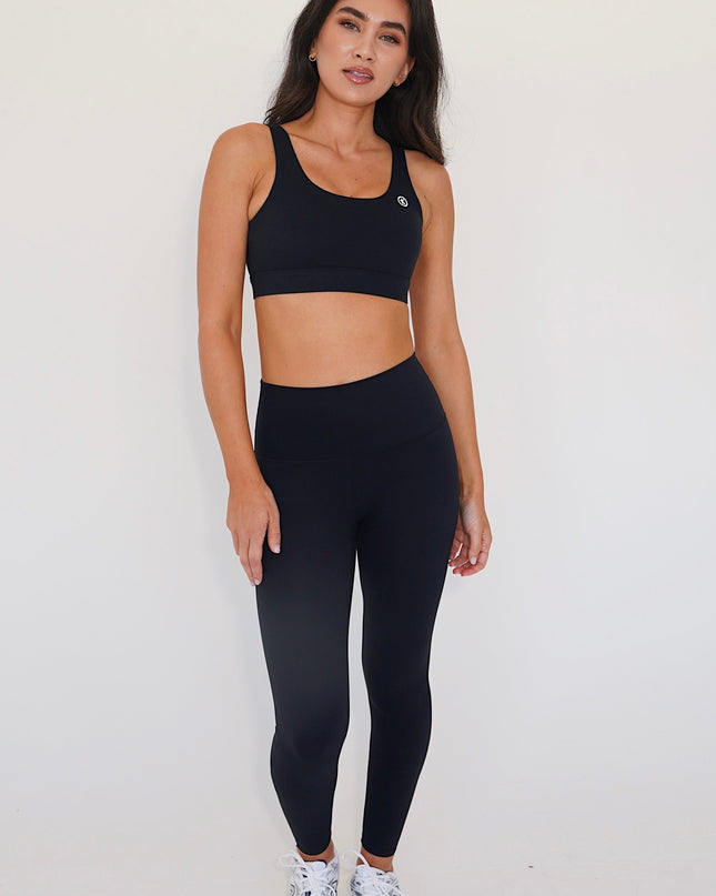 I am Beautifully Radiant Quick Dry Black Yoga Legging