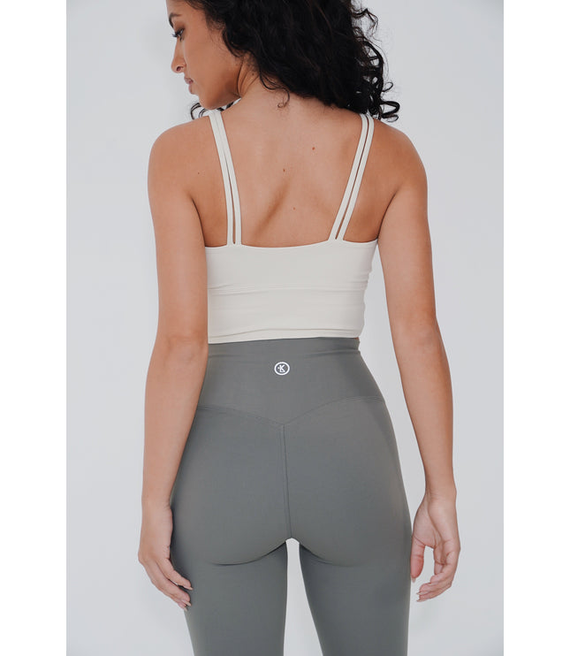 I Am Confident White Cropped Tank