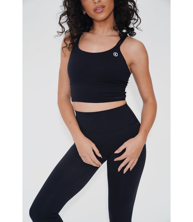 I Am Confident Black Cropped Tank