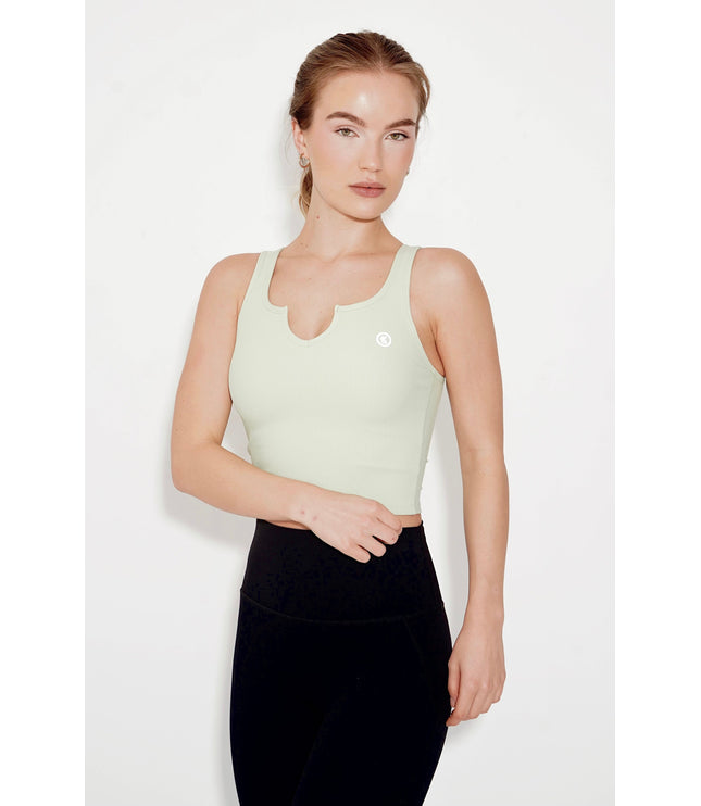 I Am Self Love Ribbed Quick-Dry Butter Mint Green Tank