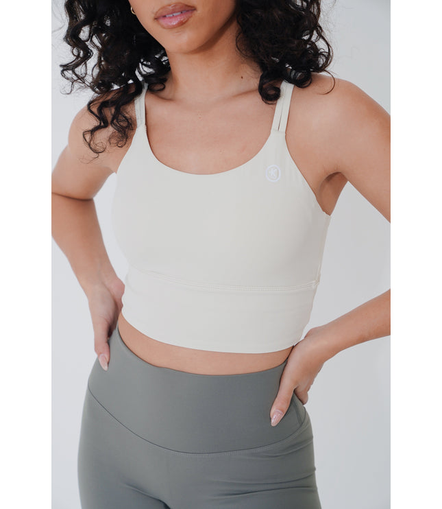 I Am Confident White Cropped Tank