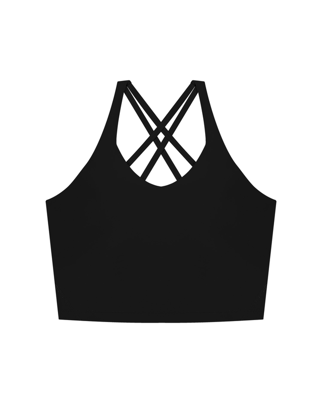 JUSTWATCH VERVE Cross-Back Crop Tank