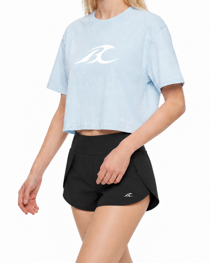 Chiu x JUSTWATCH Heavyweight Ladies Mineral Crop Tee