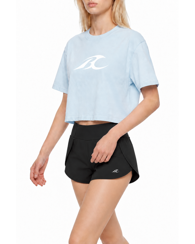 Chiu x JUSTWATCH Heavyweight Ladies Mineral Crop Tee