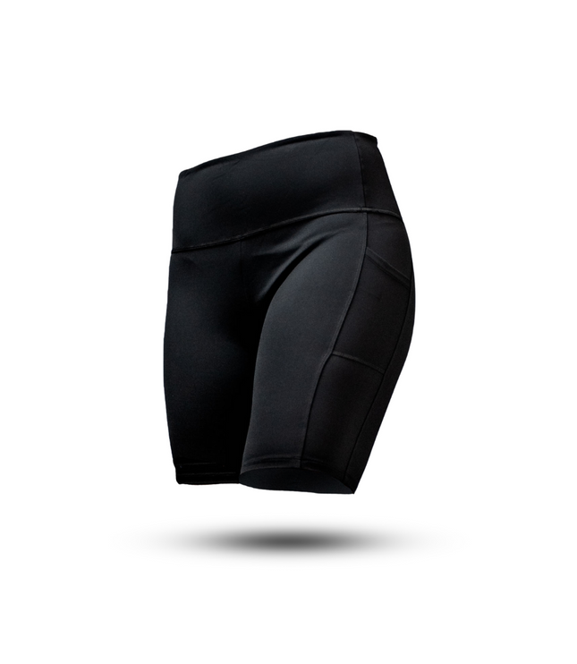 SOHO Women's Technical High Rise Shorts 8" (Black)