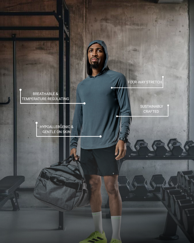Men's Terra Recovery Element Hoodie Shirt (Ash Gray)