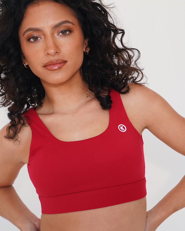 I am Beautifully Radiant Quick Dry Red Sports Bra