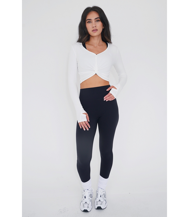 I Release Doubt Buttery Soft White Long Sleeve Crop Top