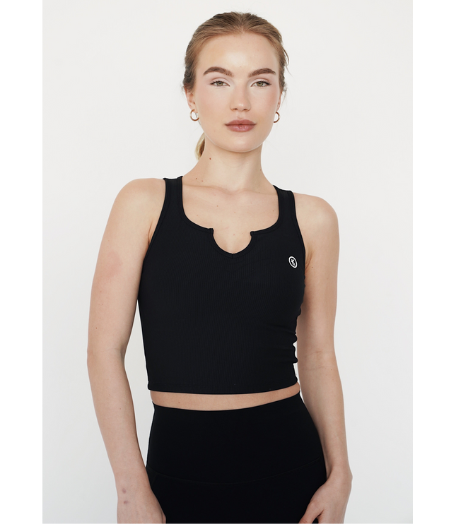 I Am Self Love Ribbed Quick-Dry Butter Black Tank