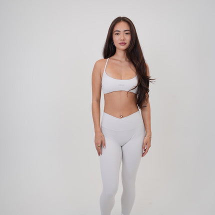 My Time Is Divine Lime White Cross-Back Butter Soft Bra