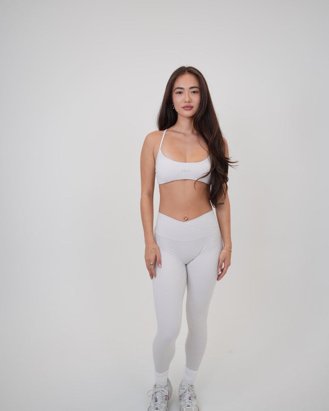 My Time Is Divine Lime White Cross-Back Butter Soft Bra