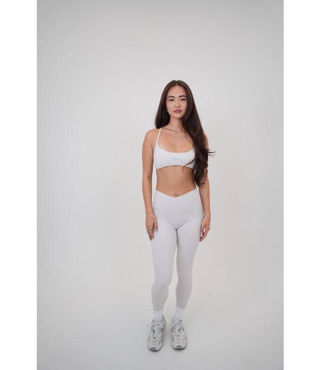 My Time Is Divine Lime White Cross-Back Butter Soft Bra