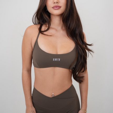 My Time Is Divine Brown Cross-Back Butter Soft Bra