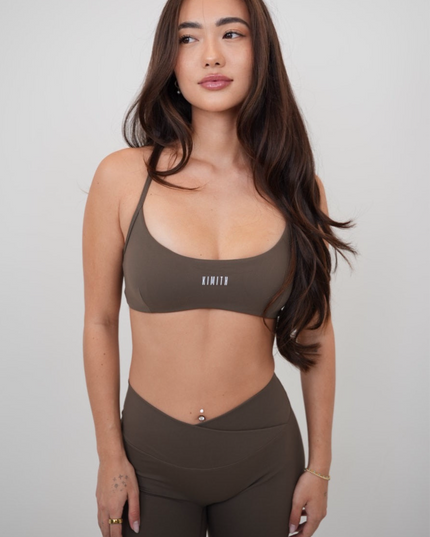 My Time Is Divine Brown Cross-Back Butter Soft Bra