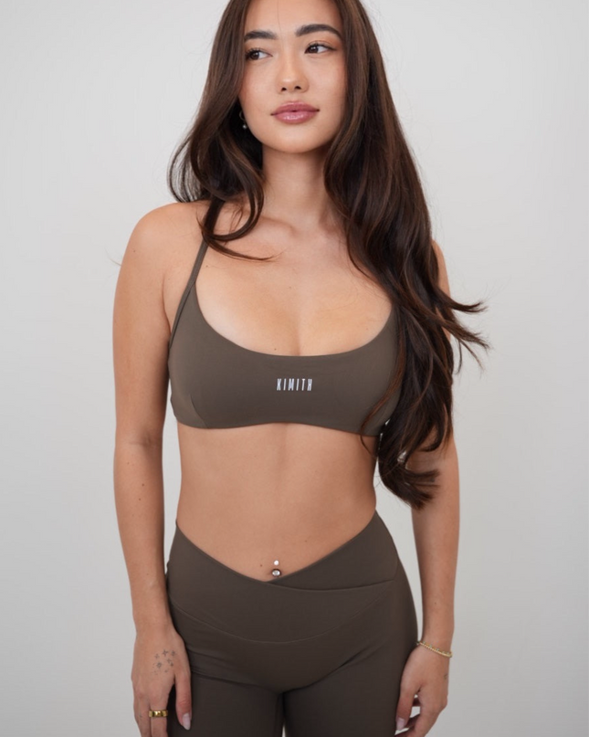 My Time Is Divine Brown Cross-Back Butter Soft Bra