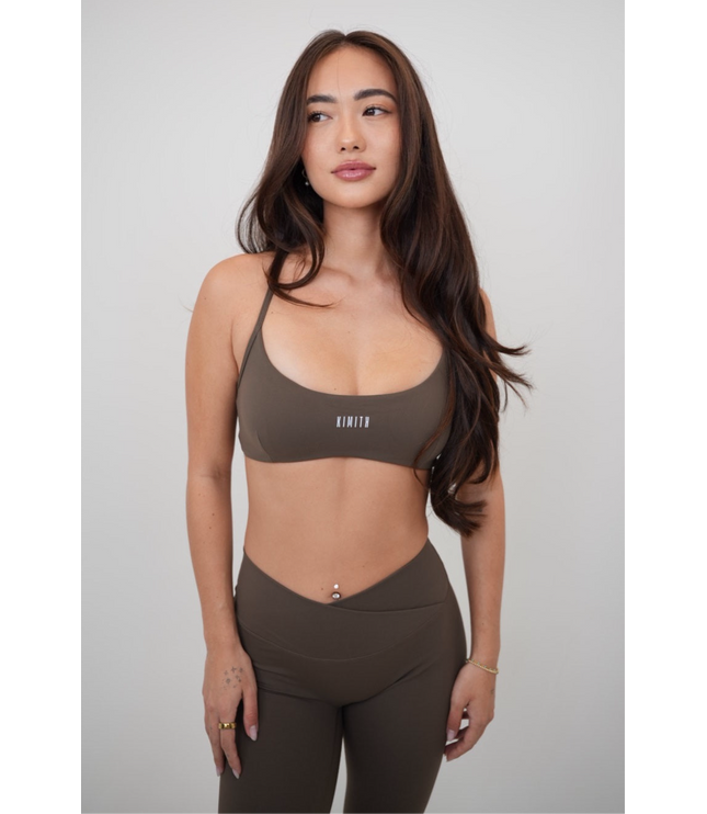 My Time Is Divine Brown Cross-Back Butter Soft Bra