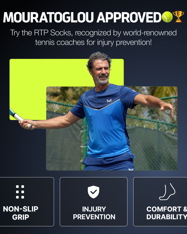 Ankle Anti-Slip Tennis Socks - 1 Pair