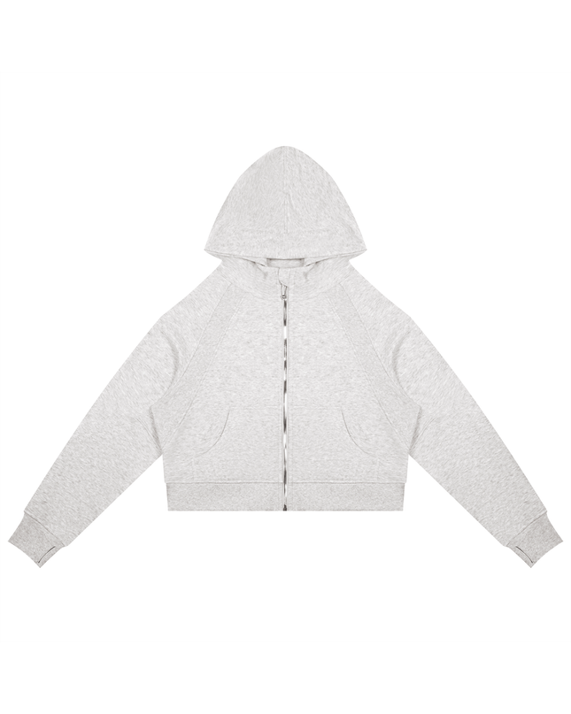 JUSTWATCH ARC Cropped Zip Hoodie