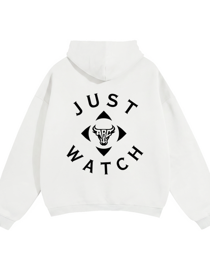 JUSTWATCH x Bull Oversized Hoodie – Identity