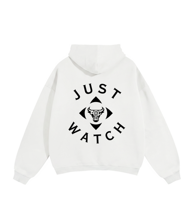 JUSTWATCH x Bull Oversized Hoodie – Identity