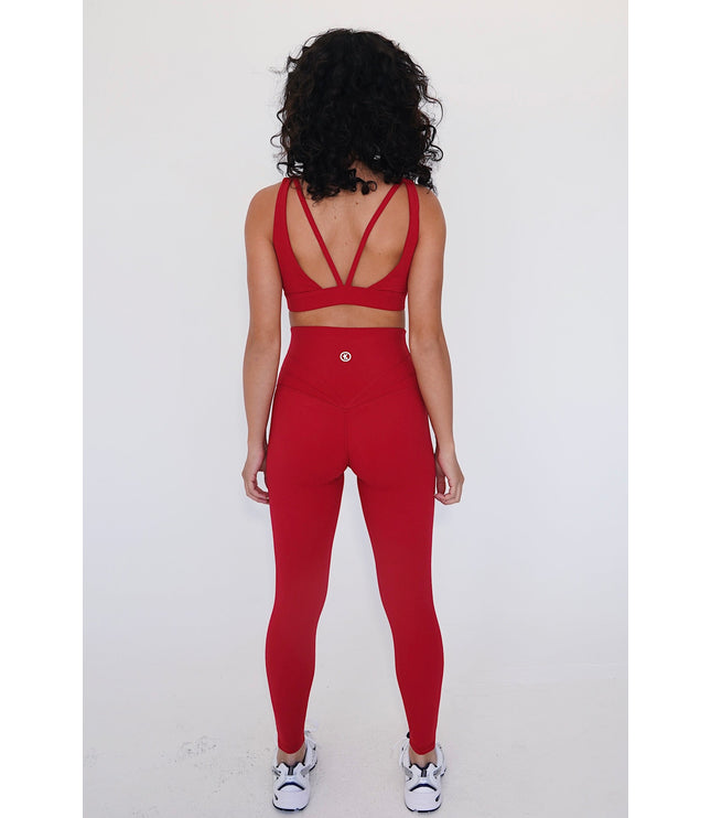 I am Beautifully Radiant Quick Dry Red Sports Bra