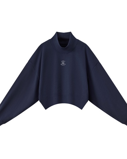 JUSTWATCH Women’s Cropped Mock Neck Sweatshirt