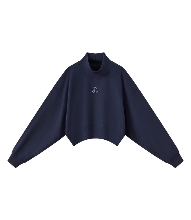 JUSTWATCH Women’s Cropped Mock Neck Sweatshirt