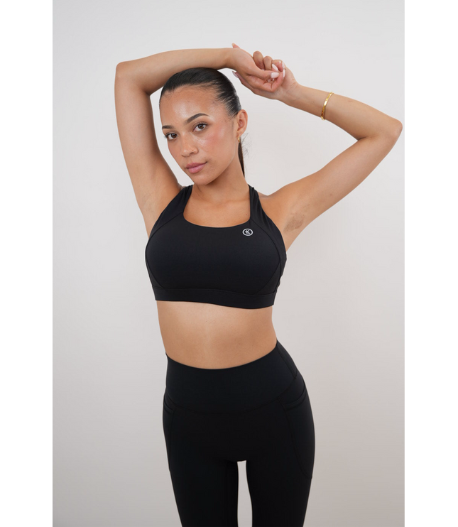 I Am Glowing Black Quick Dry Butter Bra