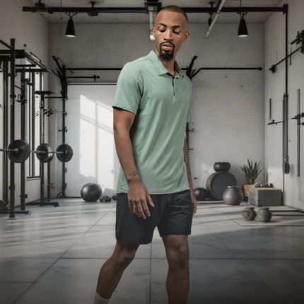Men's Terra Recovery Polo (Low Light Olive)