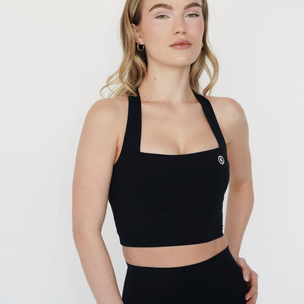 I Am Wonderful Halter Neck Black Bra