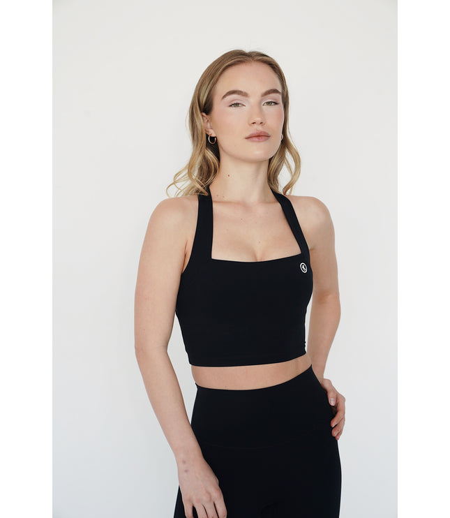 I Am Wonderful Halter Neck Black Bra