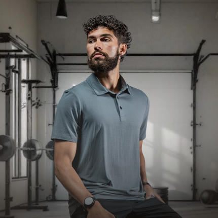 Men's Terra Recovery Polo (Ash Gray)