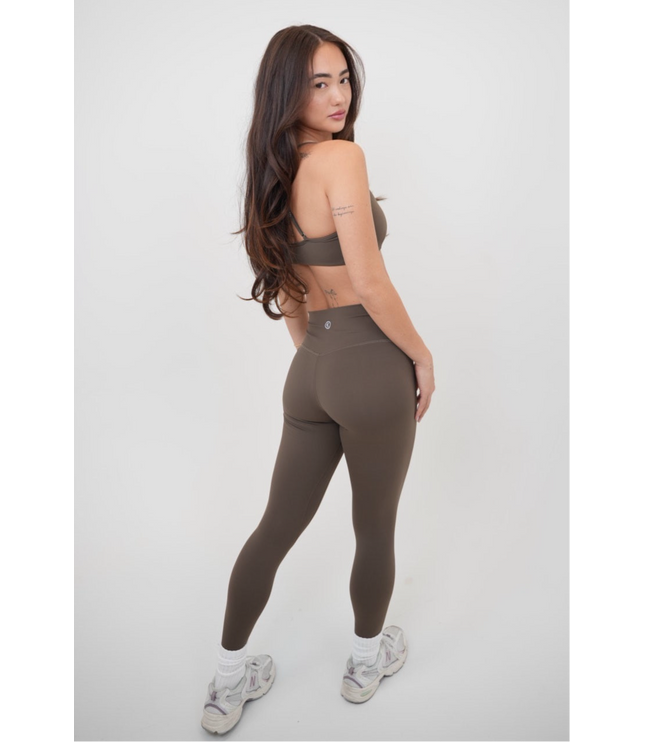My Time Is Divine Brown Sculpt V-Waist Legging