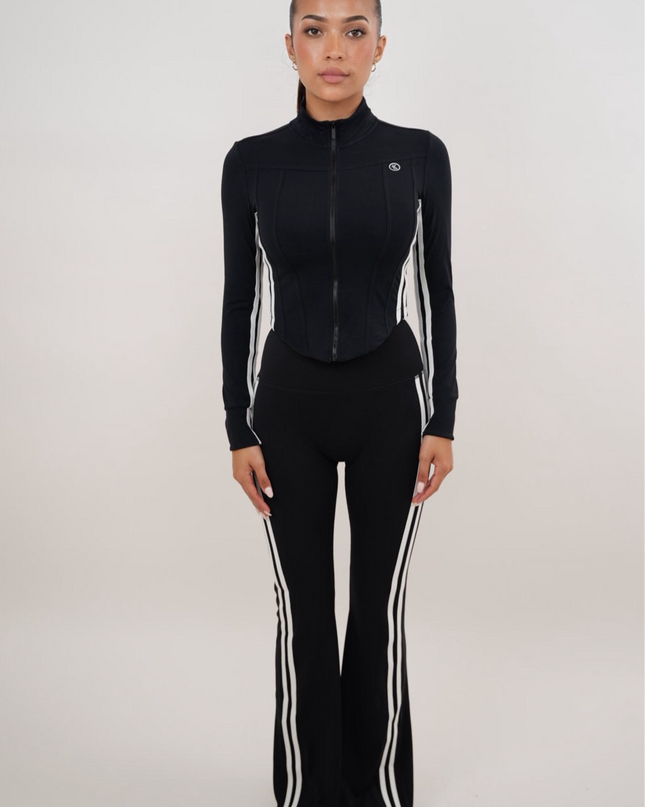 I Am Motivated Black Flare Pant