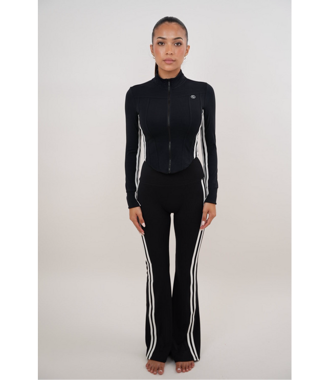 I Am Motivated Black Flare Pant