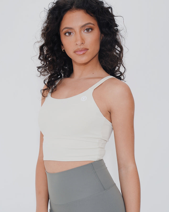 I Am Confident White Cropped Tank