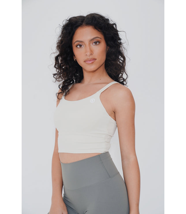 I Am Confident White Cropped Tank