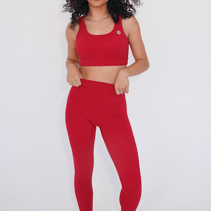 I am Beautifully Radiant Quick Dry Red Sports Bra