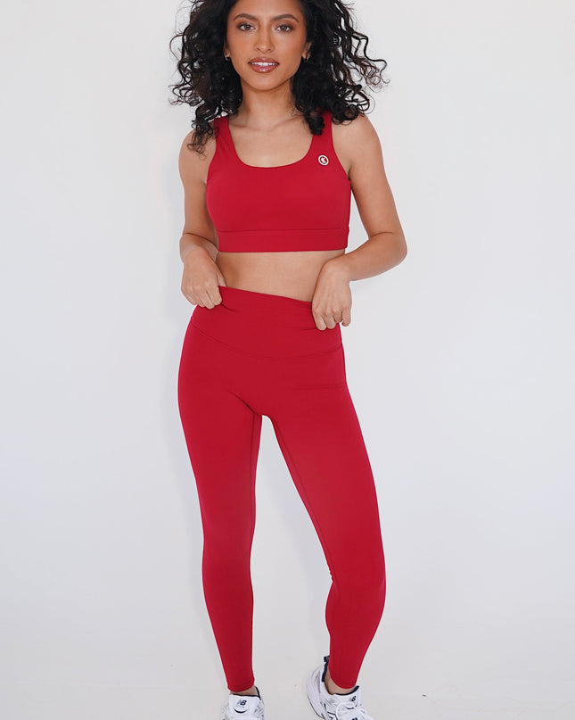 I am Beautifully Radiant Quick Dry Red Sports Bra