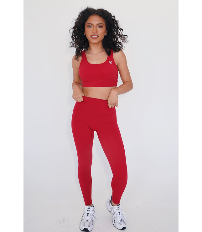 I am Beautifully Radiant Quick Dry Red Sports Bra