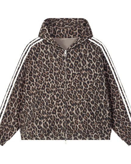 JUSTWATCH WATCHLIN LEOPARD FULL-ZIP HOODIE