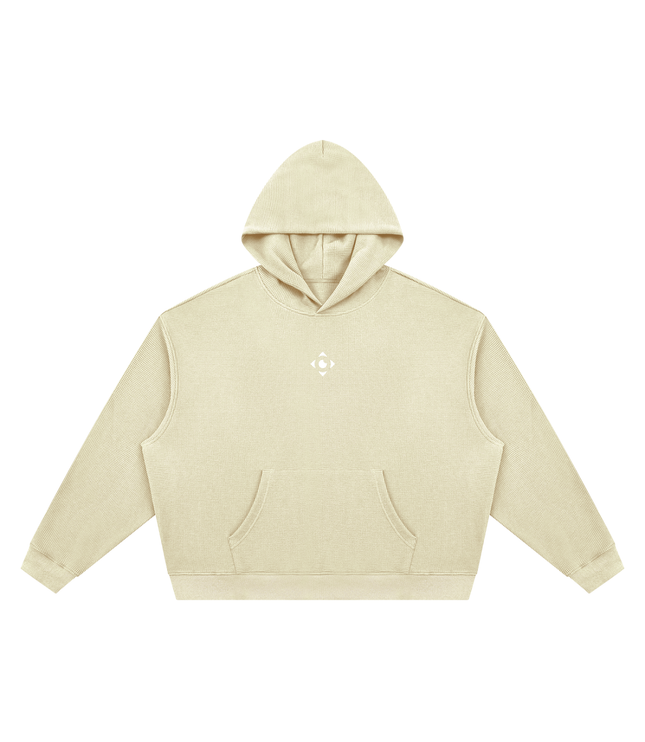 JUSTWATCH Waffle Boxy Hoodie